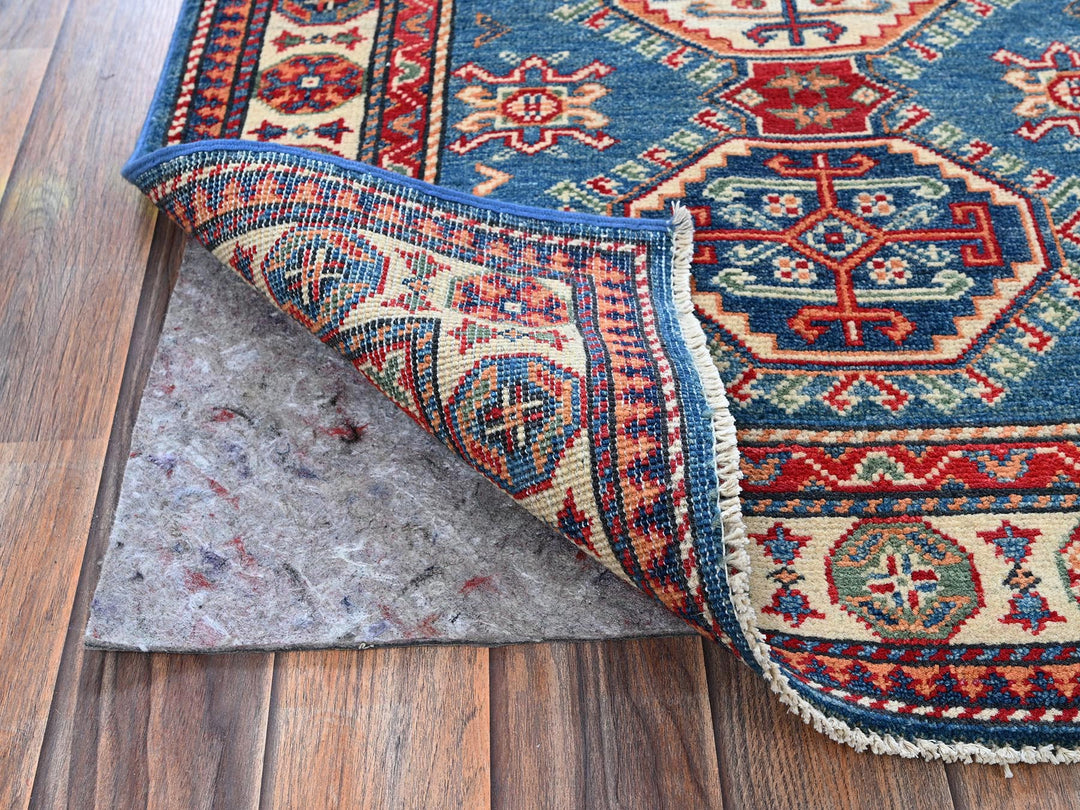 2'8" x 3'11" New Hand Knotted Blue Wool Rectangle Oriental Rug - MOA102402