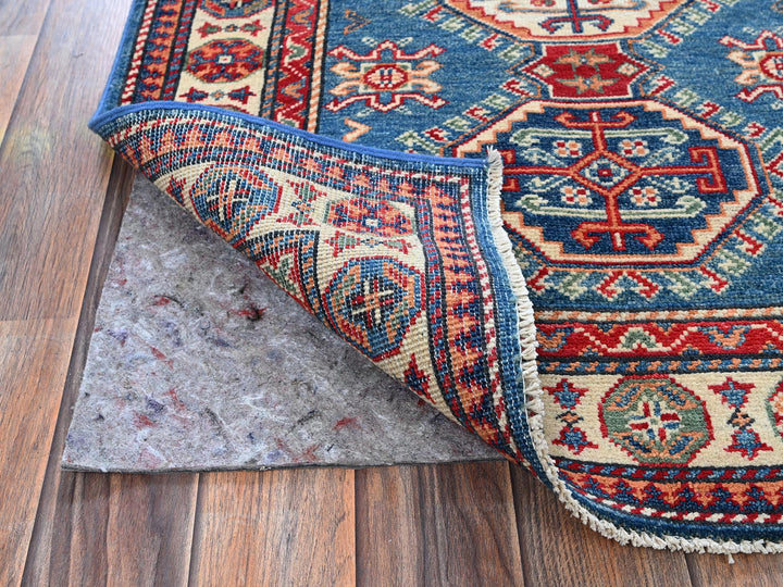 2'8" x 3'11" New Hand Knotted Blue Wool Rectangle Oriental Rug - MOA102402