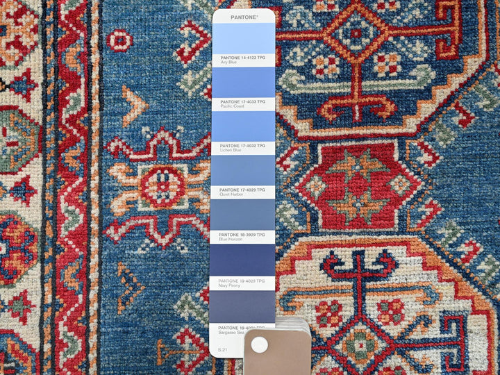 2'8" x 3'11" New Hand Knotted Blue Wool Rectangle Oriental Rug - MOA102402