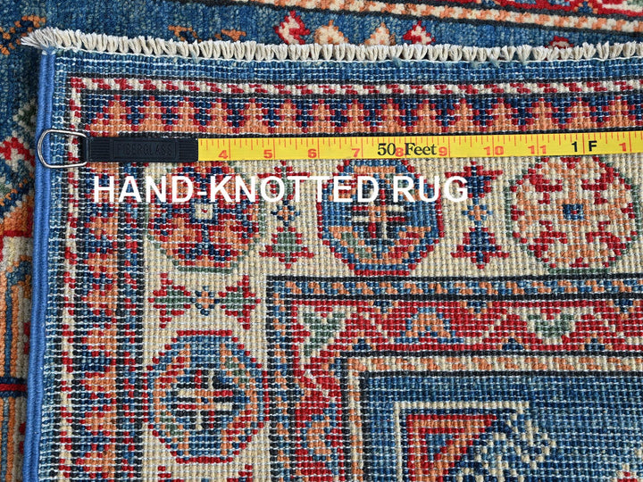 2'8" x 3'11" New Hand Knotted Blue Wool Rectangle Oriental Rug - MOA102402