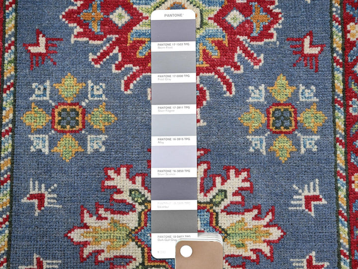 2'9" x 4'1" New Hand Knotted Blue Wool Rectangle Oriental Rug - MOA102404
