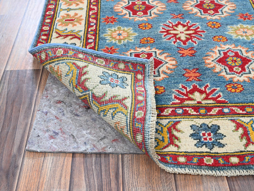 2'10" x 3'11" New Hand Knotted Blue Wool Rectangle Oriental Rug - MOA102405