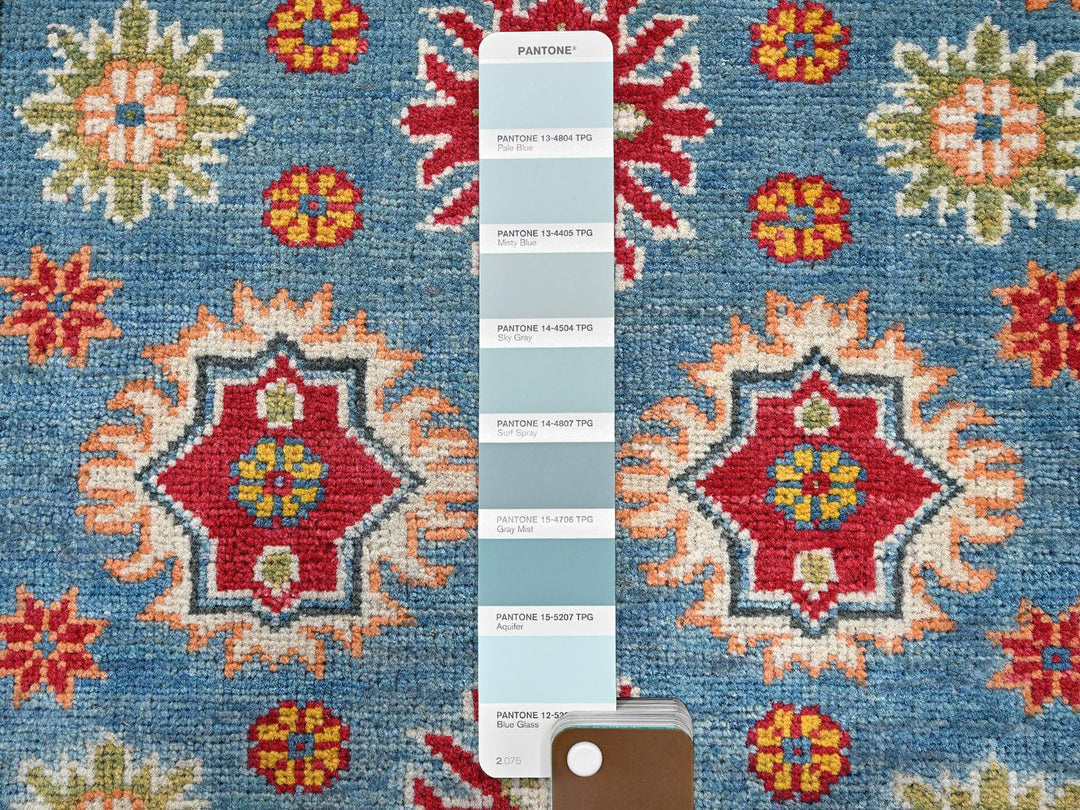 2'10" x 3'11" New Hand Knotted Blue Wool Rectangle Oriental Rug - MOA102405