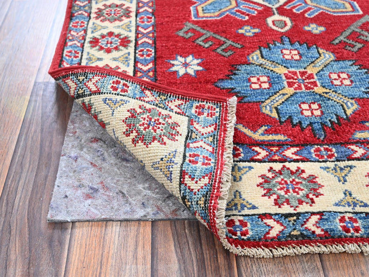2'9" x 3'11" New Hand Knotted Red Wool Rectangle Oriental Rug - MOA102407