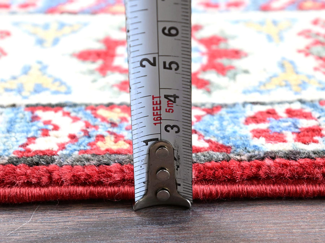 2'9" x 3'11" New Hand Knotted Red Wool Rectangle Oriental Rug - MOA102407