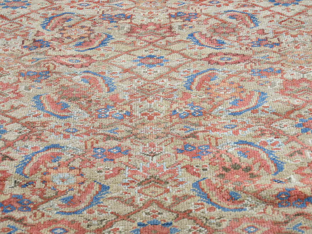 12'0" x 18'3" Vintage Hand Knotted Beige Wool Rectangle Oriental Rug - MOA10240817