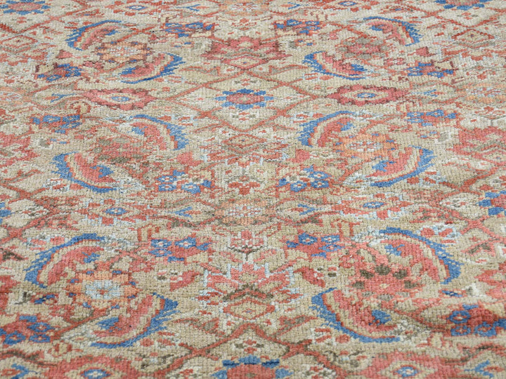 12'0" x 18'3" Vintage Hand Knotted Beige Wool Rectangle Oriental Rug - MOA10240817