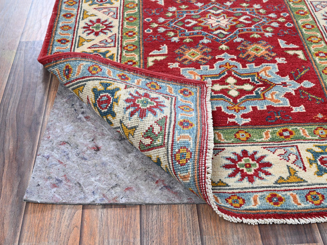 2'11" x 3'11" New Hand Knotted Red Wool Rectangle Oriental Rug - MOA102410
