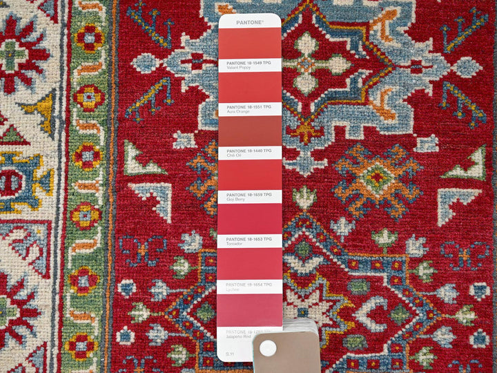 2'11" x 3'11" New Hand Knotted Red Wool Rectangle Oriental Rug - MOA102410