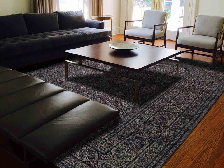 14'0" x 16'9" Vintage Hand Knotted Multicolored Wool Rectangle Oriental Rug - MOA10241179