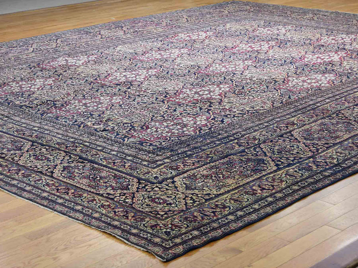 14'0" x 16'9" Vintage Hand Knotted Multicolored Wool Rectangle Oriental Rug - MOA10241179