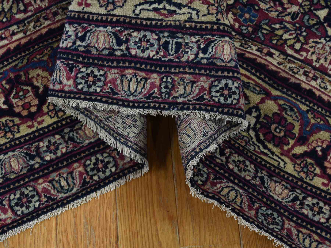 14'0" x 16'9" Vintage Hand Knotted Multicolored Wool Rectangle Oriental Rug - MOA10241179