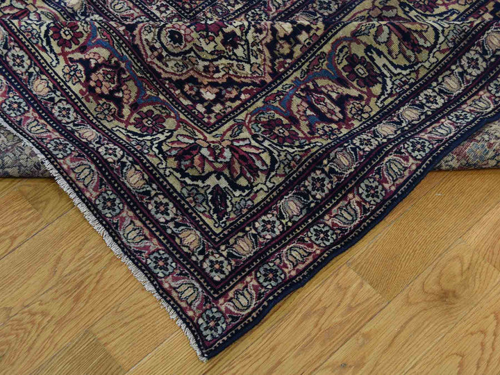 14'0" x 16'9" Vintage Hand Knotted Multicolored Wool Rectangle Oriental Rug - MOA10241179