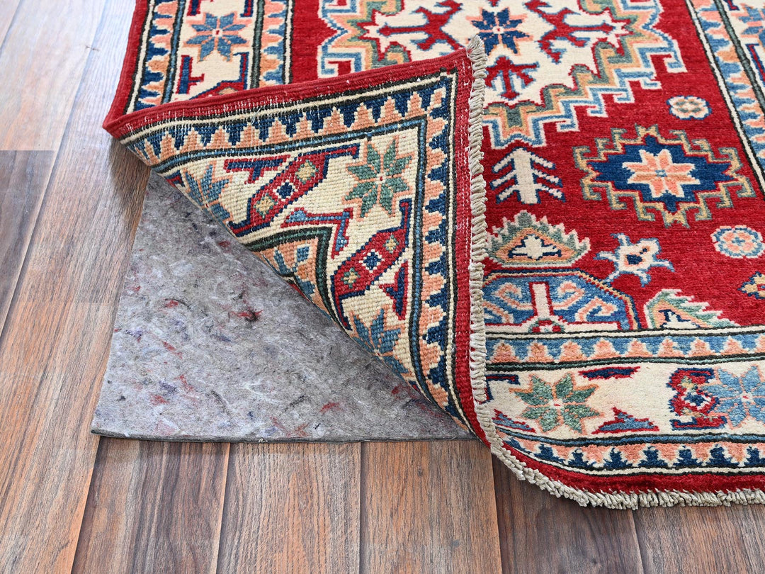 2'7" x 4'0" New Hand Knotted Red Wool Rectangle Oriental Rug - MOA102411