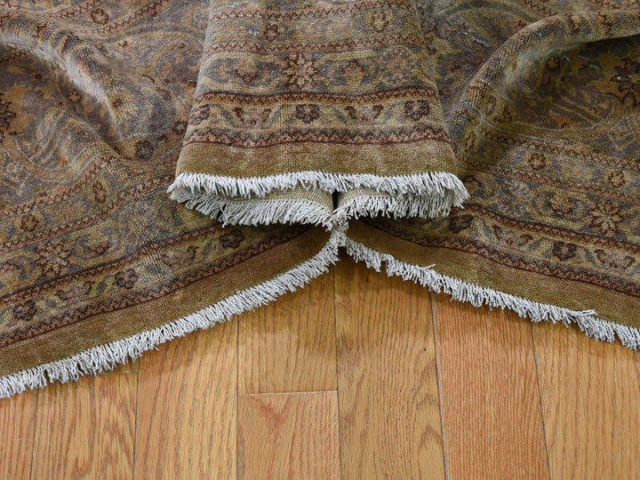 8'7" x 11'8" Vintage Hand Knotted Grey Wool Rectangle Oriental Rug - MOA10241570