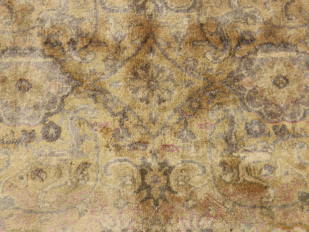 8'7" x 11'8" Vintage Hand Knotted Grey Wool Rectangle Oriental Rug - MOA10241570