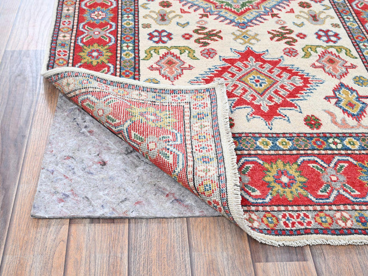 3'2" x 5'3" New Hand Knotted Ivory Wool Rectangle Oriental Rug - MOA102415