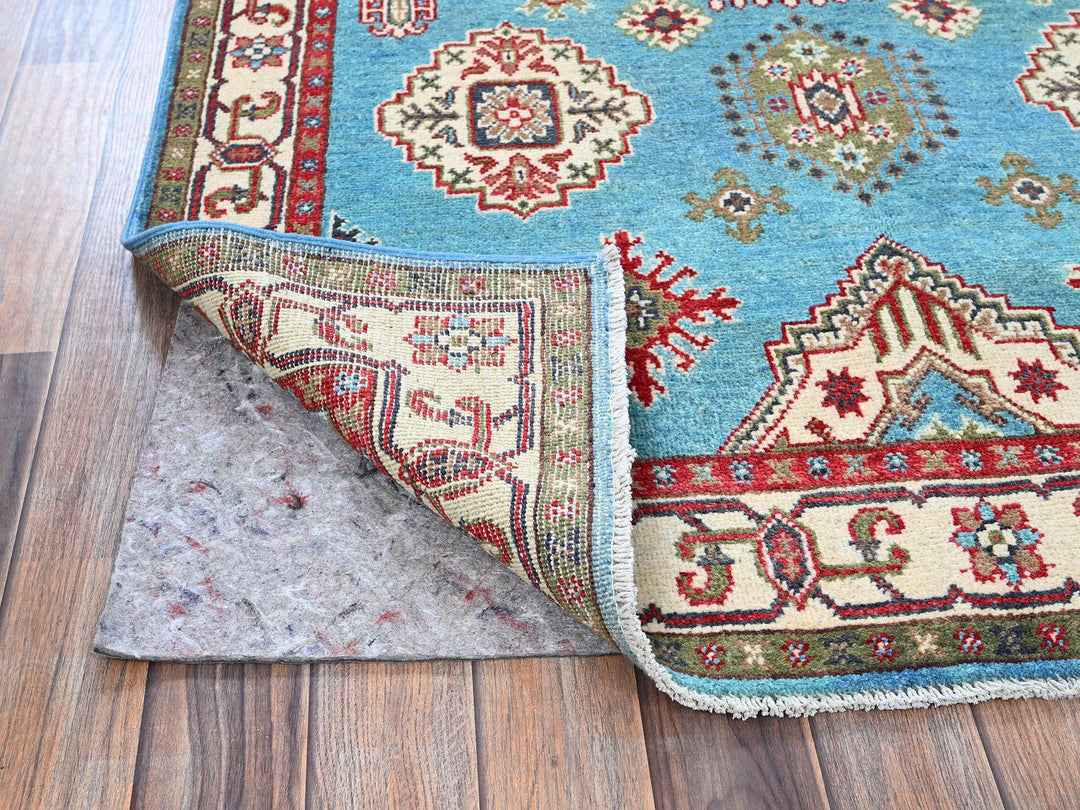 3'11" x 6'0" New Hand Knotted Blue Wool Rectangle Oriental Rug - MOA102418