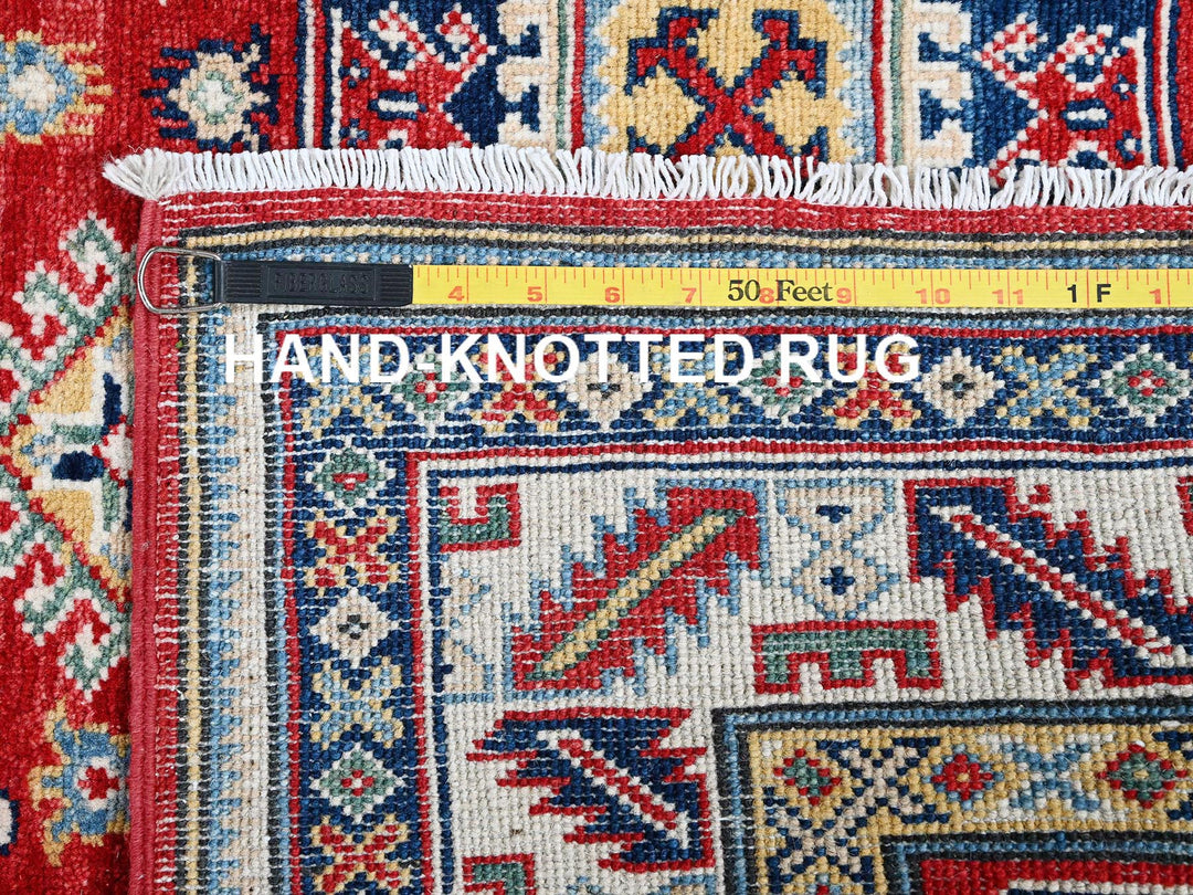 4'1" x 5'6" New Hand Knotted Red Wool Rectangle Oriental Rug - MOA102421