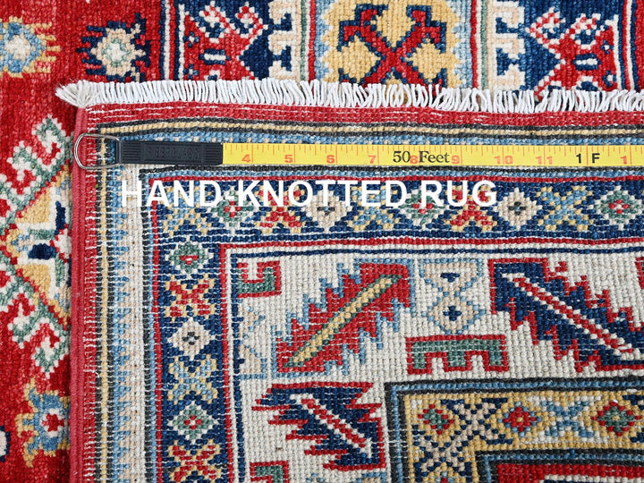 4'1" x 5'6" New Hand Knotted Red Wool Rectangle Oriental Rug - MOA102421