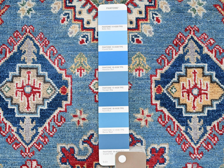 3'10" x 6'3" New Hand Knotted Blue Wool Rectangle Oriental Rug - MOA102422