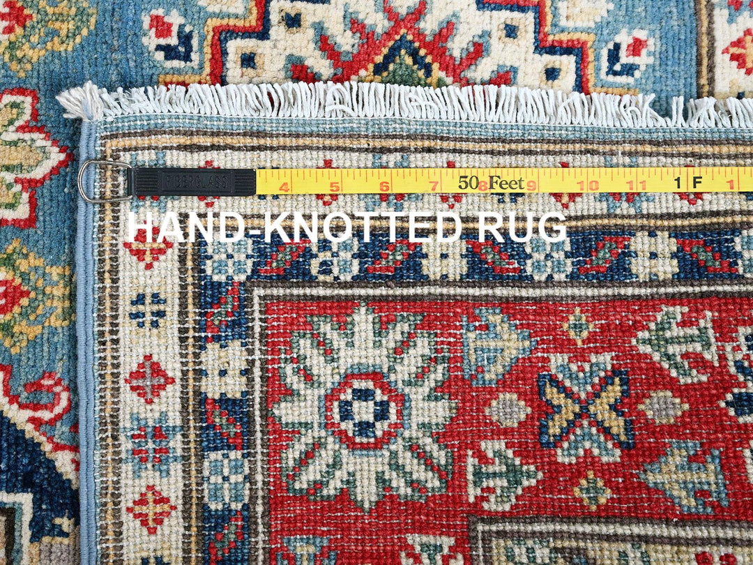 3'10" x 6'3" New Hand Knotted Blue Wool Rectangle Oriental Rug - MOA102422