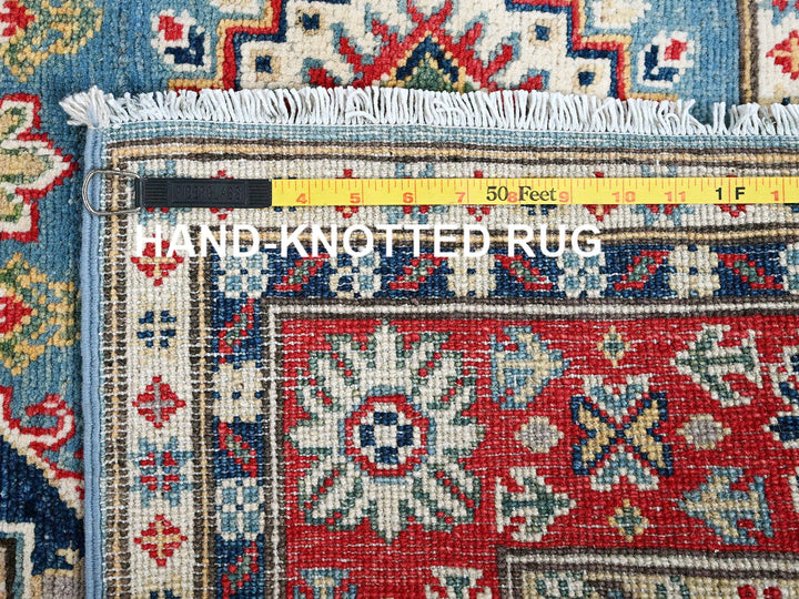 3'10" x 6'3" New Hand Knotted Blue Wool Rectangle Oriental Rug - MOA102422