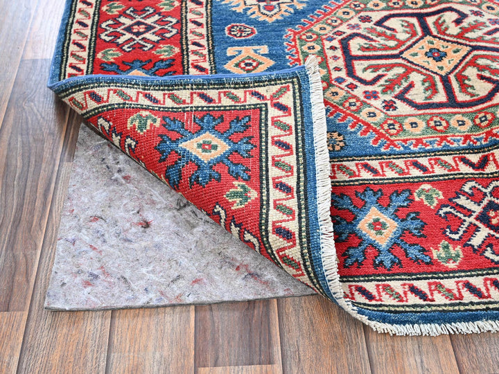 4'1" x 6'0" New Hand Knotted Blue Wool Rectangle Oriental Rug - MOA102423