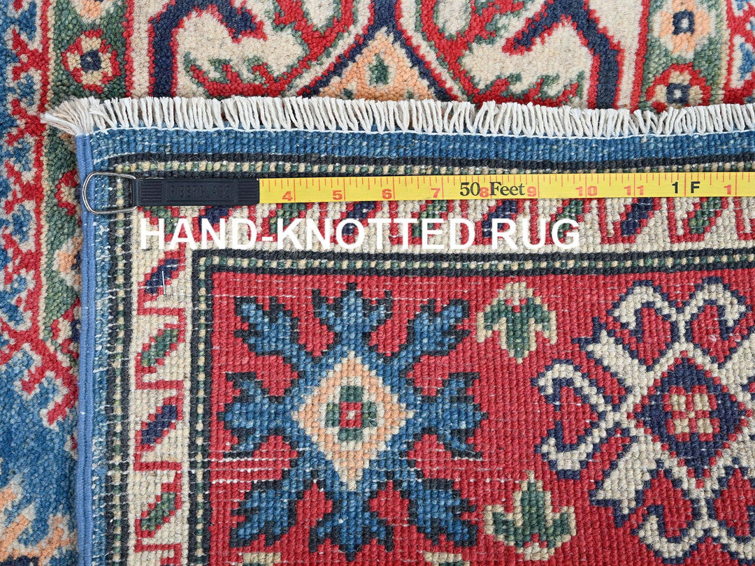 4'1" x 6'0" New Hand Knotted Blue Wool Rectangle Oriental Rug - MOA102423