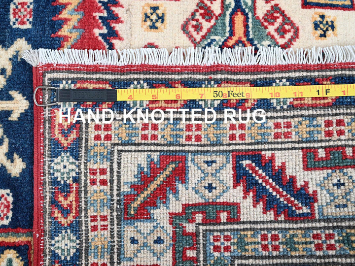 3'9" x 5'3" New Hand Knotted Red Wool Rectangle Oriental Rug - MOA102425