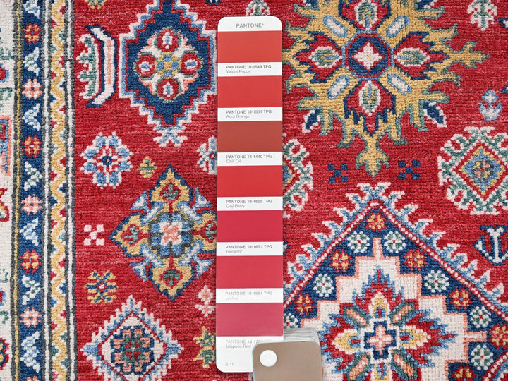 4'0" x 6'0" New Hand Knotted Red Wool Rectangle Oriental Rug - MOA102426