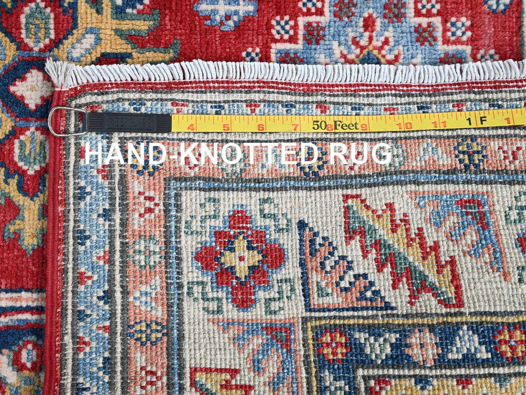 4'0" x 6'0" New Hand Knotted Red Wool Rectangle Oriental Rug - MOA102426