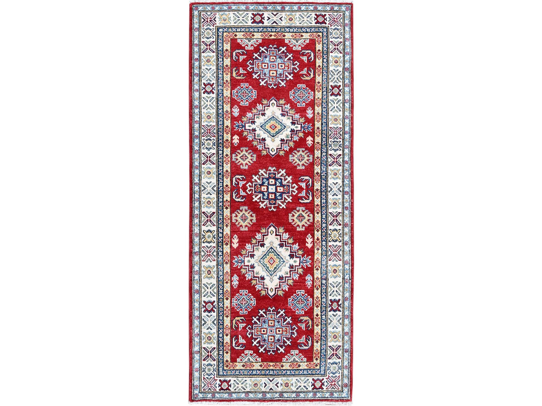2'7" x 6'5" New Hand Knotted Red Wool Runner Oriental Rug - MOA102428