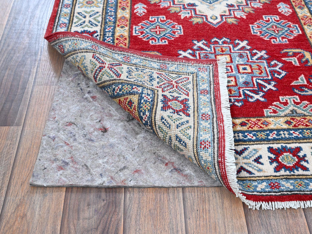 2'7" x 6'5" New Hand Knotted Red Wool Runner Oriental Rug - MOA102428