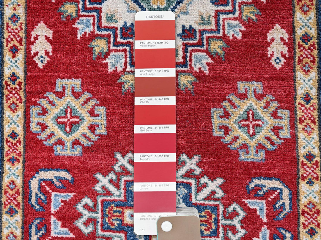 2'7" x 6'5" New Hand Knotted Red Wool Runner Oriental Rug - MOA102428