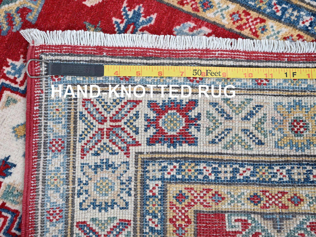 2'7" x 6'5" New Hand Knotted Red Wool Runner Oriental Rug - MOA102428