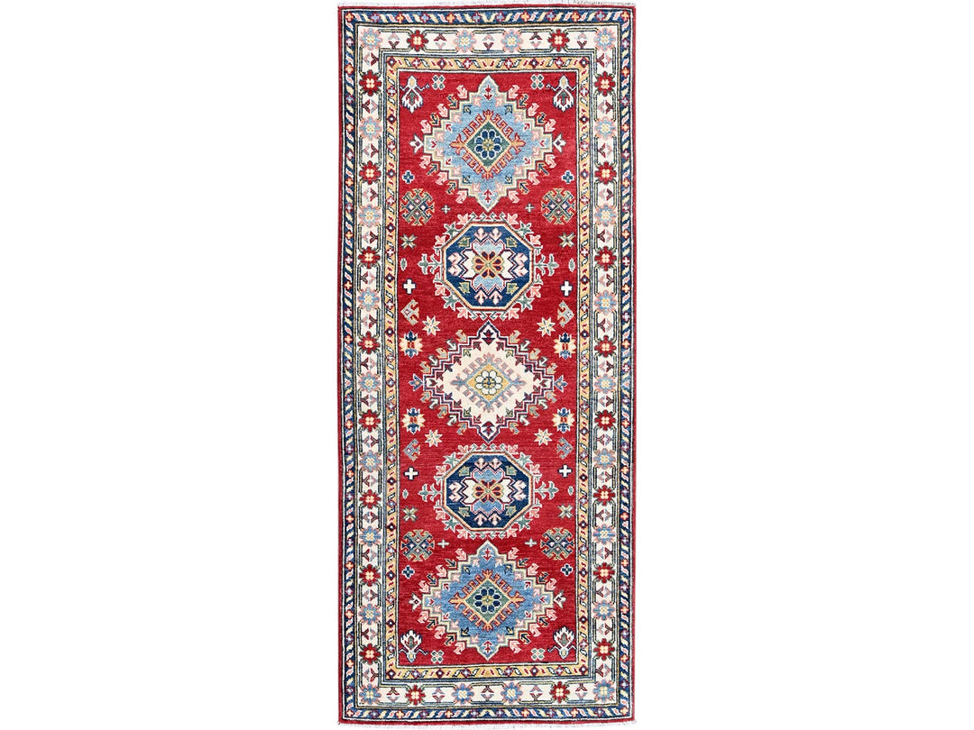 2'9" x 6'8" New Hand Knotted Red Wool Runner Oriental Rug - MOA102430