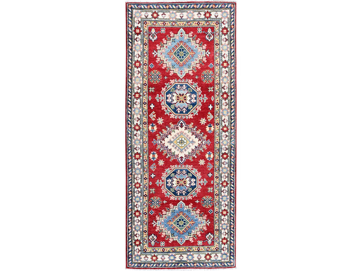 2'9" x 6'8" New Hand Knotted Red Wool Runner Oriental Rug - MOA102430