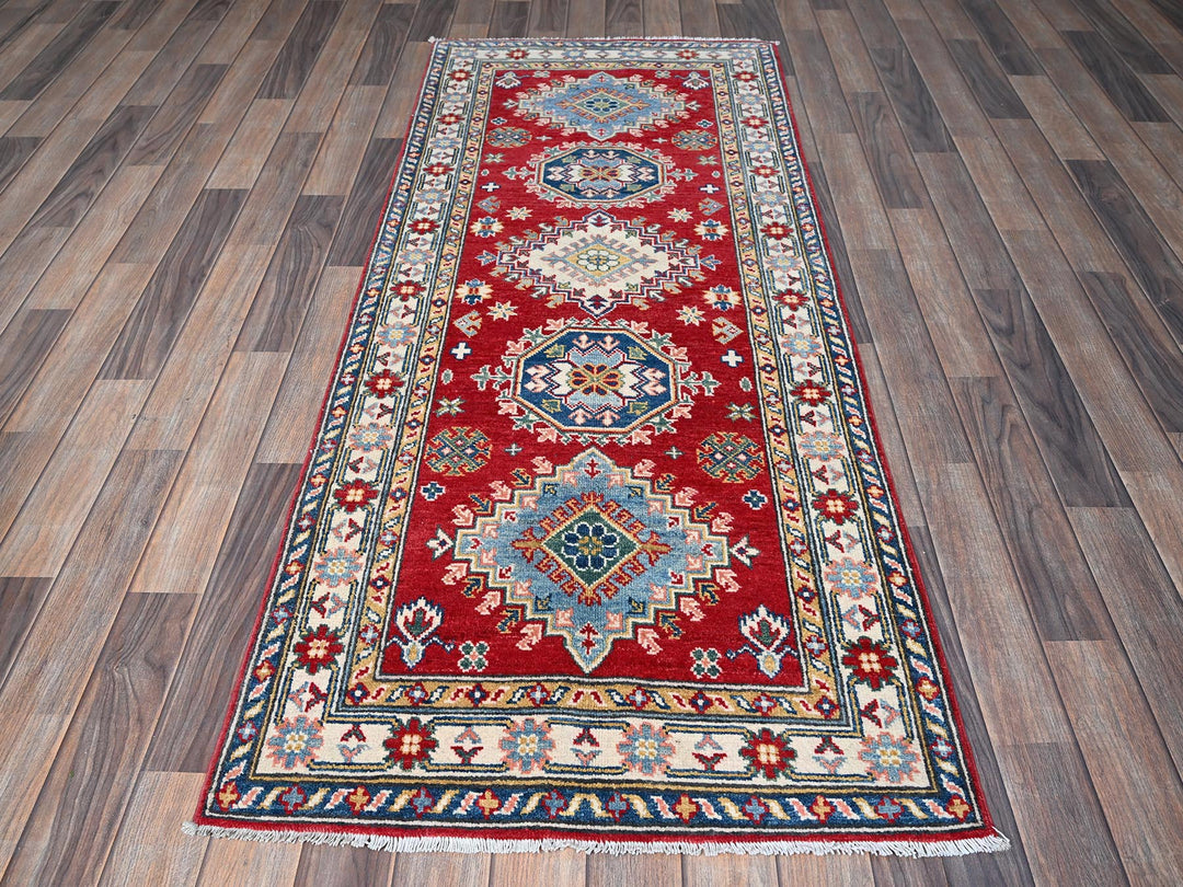 2'9" x 6'8" New Hand Knotted Red Wool Runner Oriental Rug - MOA102430