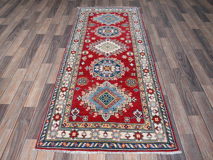 2'9" x 6'8" New Hand Knotted Red Wool Runner Oriental Rug - MOA102430