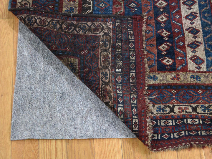 4'10" x 11'8" Vintage Hand Knotted Blue Wool Rectangle Oriental Rug - MOA10243138