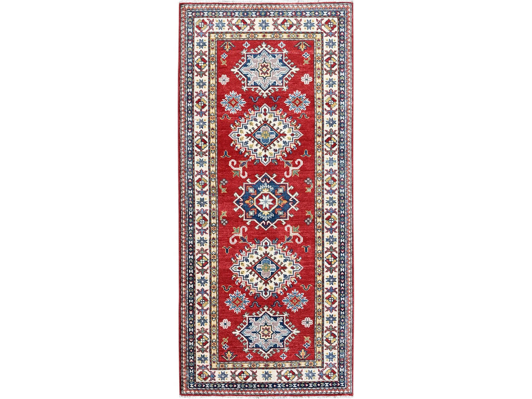 2'9" x 6'3" New Hand Knotted Red Wool Runner Oriental Rug - MOA102431