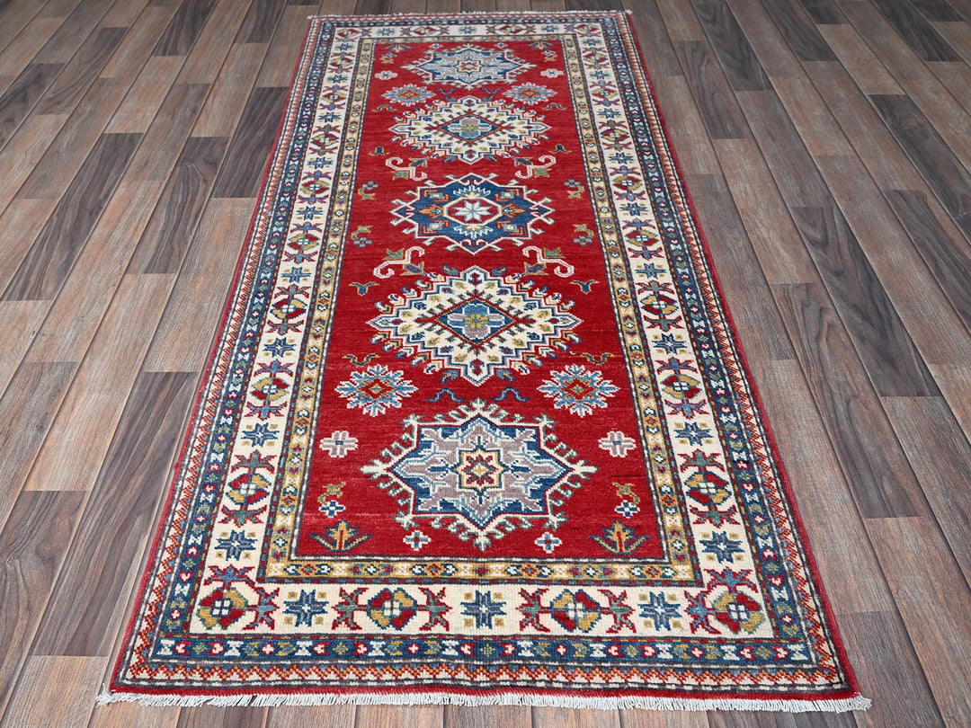 2'9" x 6'3" New Hand Knotted Red Wool Runner Oriental Rug - MOA102431