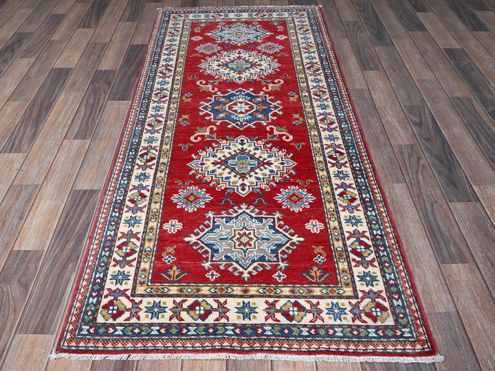 2'9" x 6'3" New Hand Knotted Red Wool Runner Oriental Rug - MOA102431