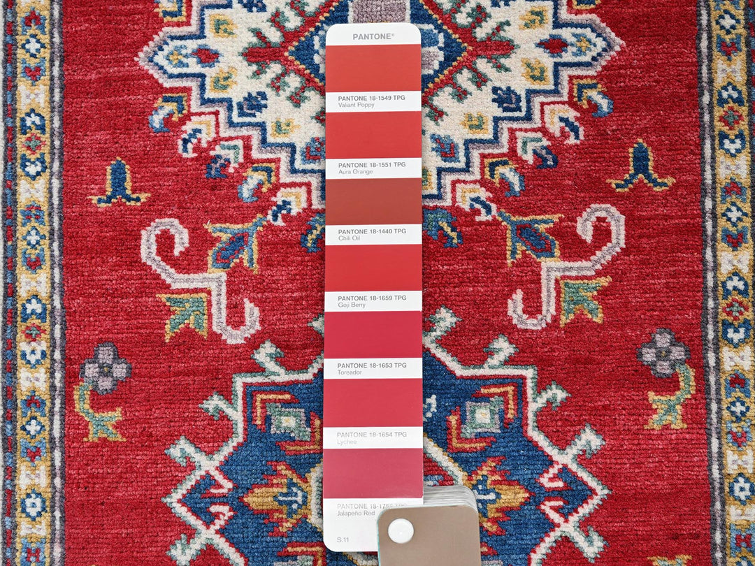 2'9" x 6'3" New Hand Knotted Red Wool Runner Oriental Rug - MOA102431
