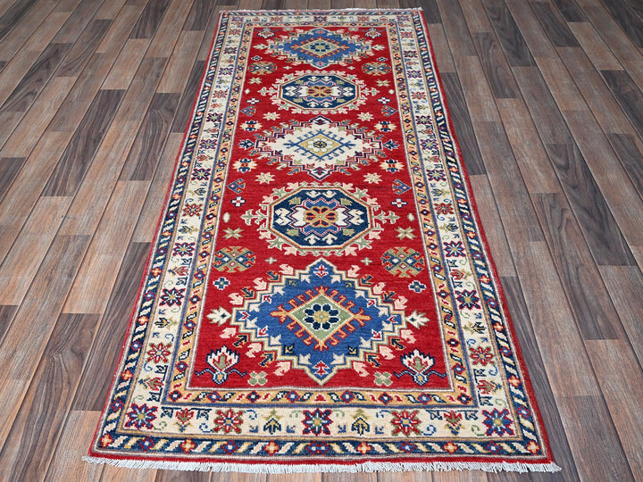 2'9" x 6'6" New Hand Knotted Red Wool Runner Oriental Rug - MOA102432