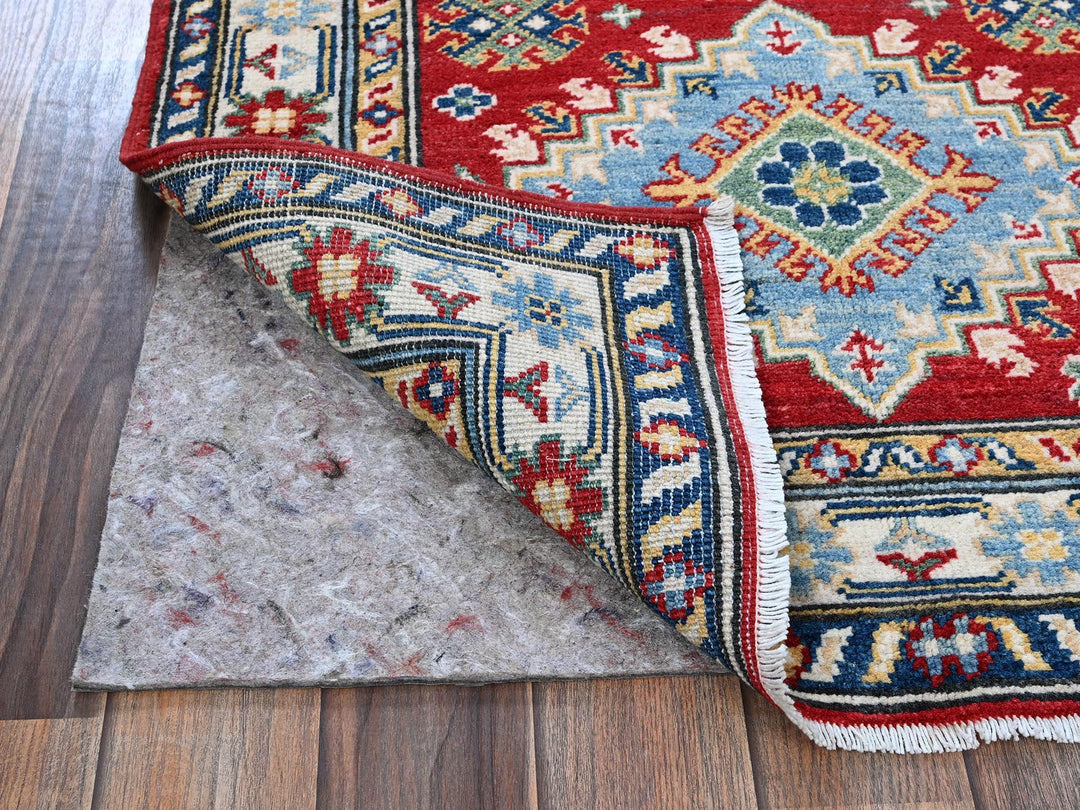 2'8" x 6'7" New Hand Knotted Red Wool Runner Oriental Rug - MOA102433