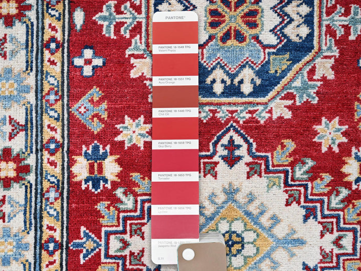2'8" x 6'7" New Hand Knotted Red Wool Runner Oriental Rug - MOA102433