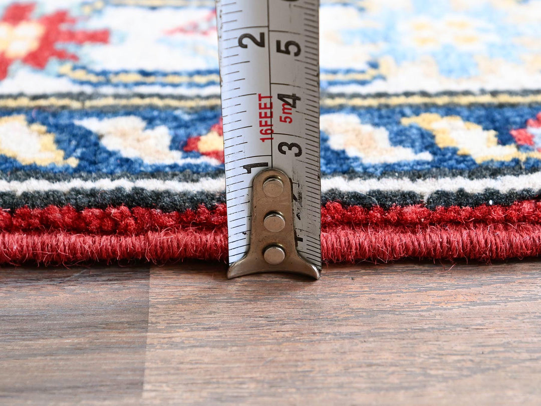 2'8" x 6'7" New Hand Knotted Red Wool Runner Oriental Rug - MOA102433