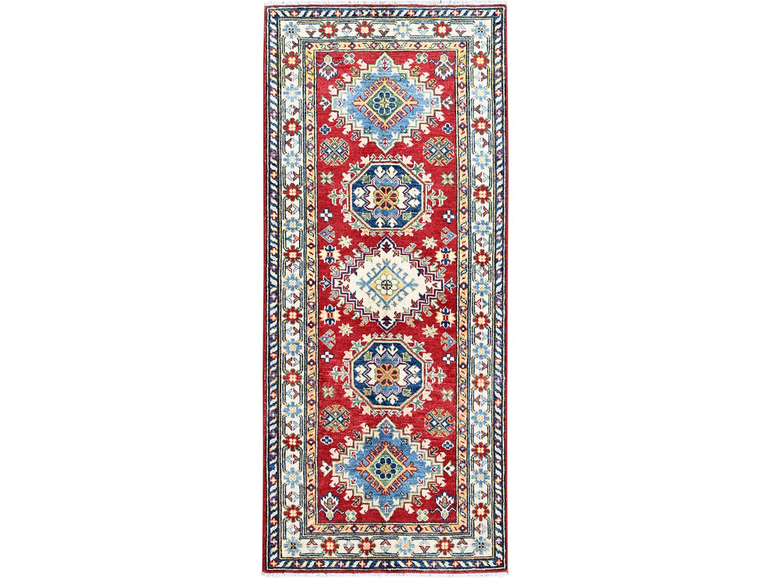 2'9" x 6'4" New Hand Knotted Red Wool Runner Oriental Rug - MOA102434